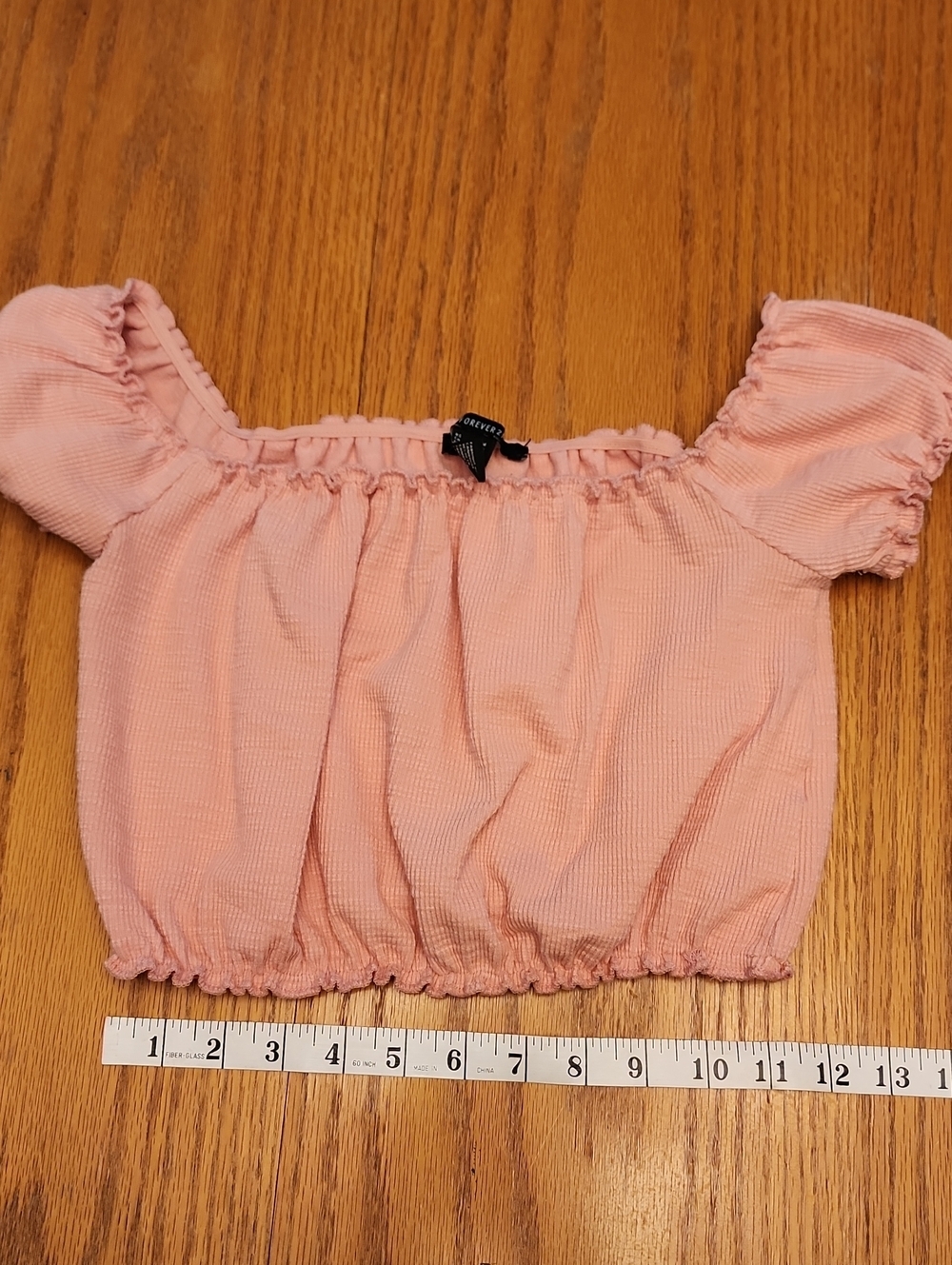 Forever 21 Smocked Off-Shoulder Crop Top - Picture 8 of 16